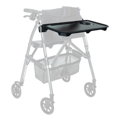 A tray fitted to a walker