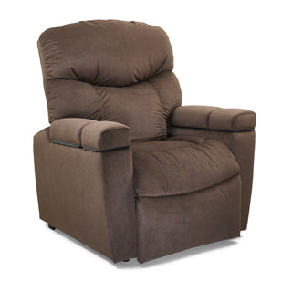 Golden Cloud+ PR511 lift chair in Hazelnut, three-quarter view from the right