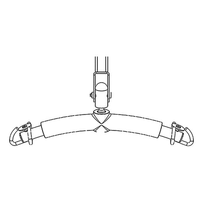 Joerns drawing of the 6-point loop spreader bar for the Hoyer HPL700, hanging from the boom