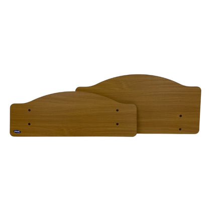 Invacare CS600 headboard and footboard in Solar Oak, the Amherst style, shown in the 36" size. The 42" set is the same style, wider