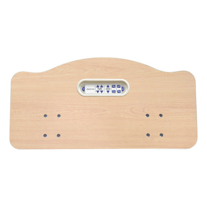 Joerns Traditional bed panel in Natural Maple, with the AdvanceCare staff control set into the panel