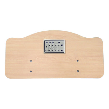 Joerns Traditional bed panel in Natural Maple, with the WeCare staff control set into the panel