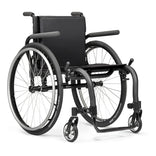 Ki Mobility Rogue ALX in black, front three quarter view from a higher angle