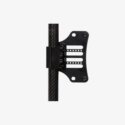 NXT QuickFit mounting hardware clamped on a back cane