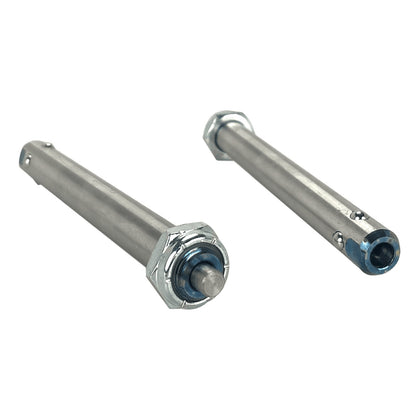 A pair of Spinergy steel quick release axles, 5/8"