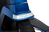 Pride Maxima 3-Wheel front nameplate closeup