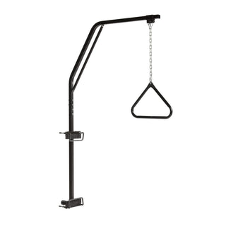 Drive trapeze bar on its own, showing the square steel upright, the overhead arm, the chain and the triangle handle