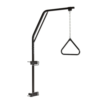 Drive trapeze bar on its own, showing the square steel upright, the overhead arm, the chain and the triangle handle