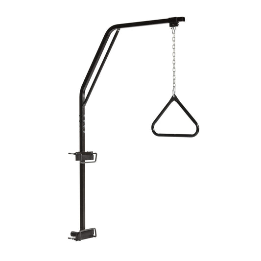 Drive trapeze bar on its own, showing the square steel upright, the overhead arm, the chain and the triangle handle