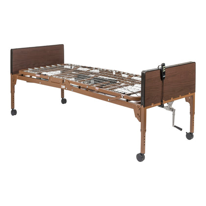 Drive Delta Ultra-Light 1000 semi-electric bed, three-quarter view, deck flat