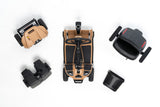 Pride Baja Bandit in Tan, shown disassembled for transport