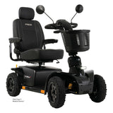 Pride Pursuit 2 mobility scooter in Black, right three-quarter view