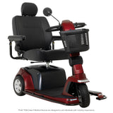 Pride Maxima 3-Wheel in Matte Garnet Red, three-quarter beauty view