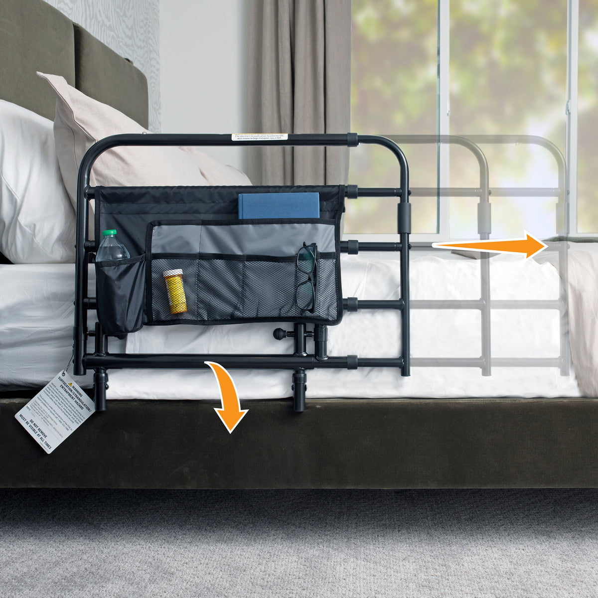 Stander Wonder Pivot Bed Rail Tall, product photograph
