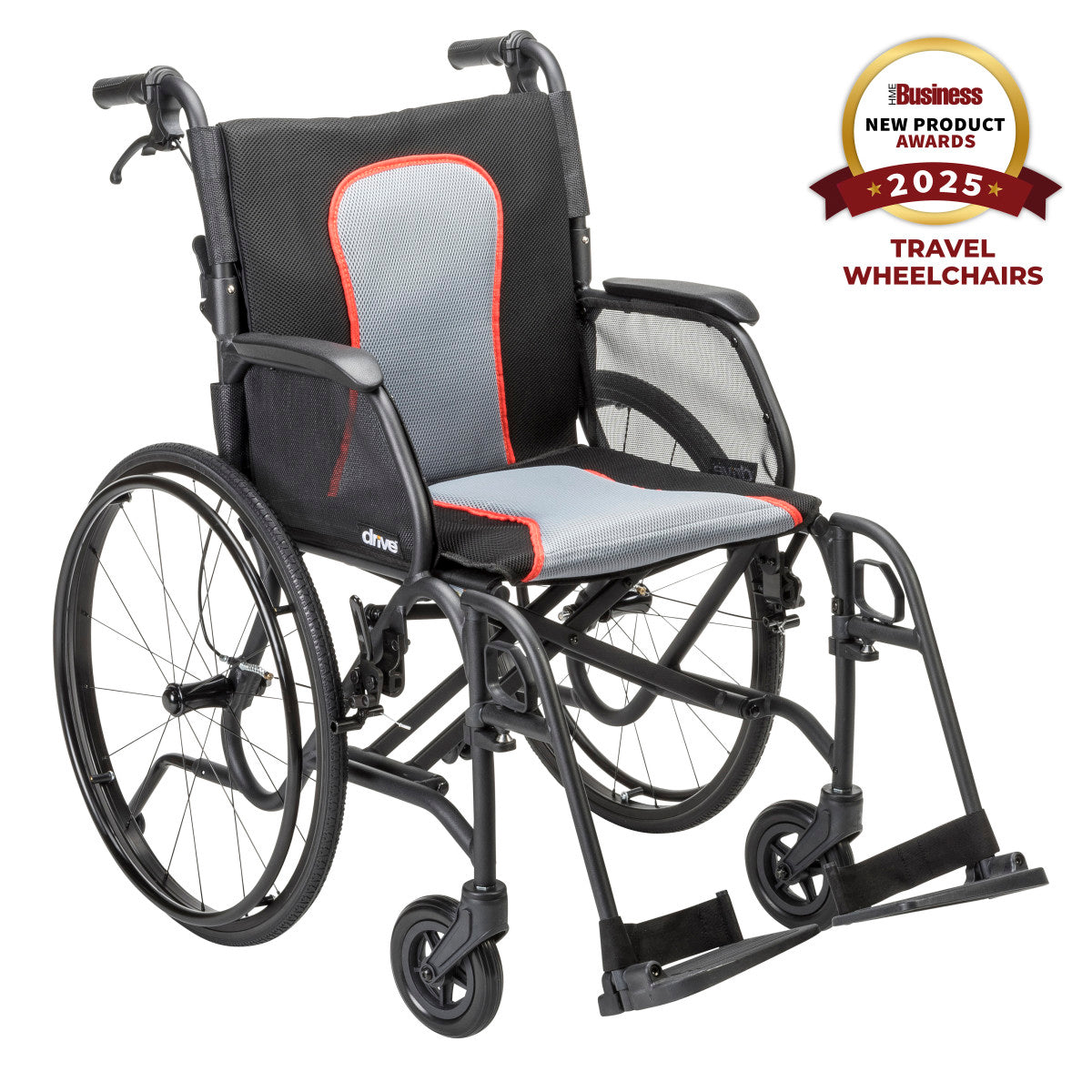 Drive AeroFly Ultra-Lite Wheelchair, three-quarter view facing right