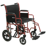 Drive Bariatric Steel Transport Chair, 22"