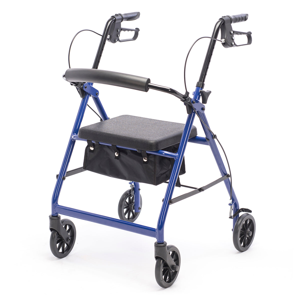 Protekt Steel Rollator KD in blue, three-quarter view
