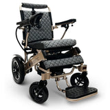 ComfyGo Majestic IQ-8000 folding power wheelchair, bronze frame with the gray cushion