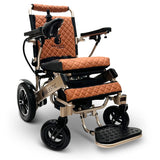 ComfyGo Majestic IQ-8000 folding power wheelchair, bronze frame with the taba cushion