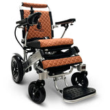 ComfyGo Majestic IQ-8000 folding power wheelchair, silver frame with the taba cushion