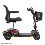 Pride Go Go Endurance AL+ 4-Wheel mobility scooter, side profile view