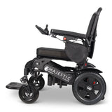 ComfyGo Majestic 440 HD Plus side view showing the 12 inch rear wheels and the 8 inch front casters