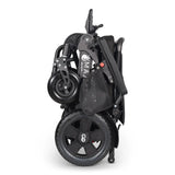 ComfyGo Majestic 440 HD Plus folded, seen from the front, showing how narrow it packs