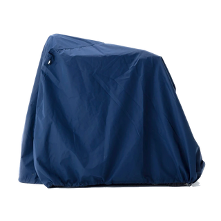WHILL waterproof cover fitted over a Model C2 power wheelchair