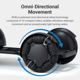 The omni-directional front wheel of the WHILL Model C2