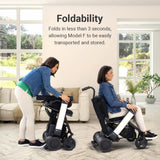 The WHILL Model F folding in one motion