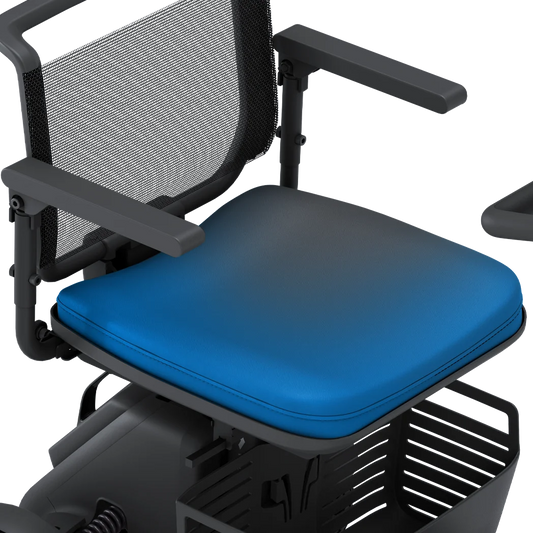 WHILL padded seat cushion for the Model R mobility scooter