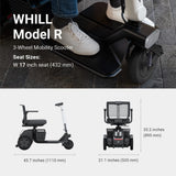 WHILL Model R 3-Wheel measured dimension drawing