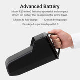The airline approved lithium battery of the WHILL Model R