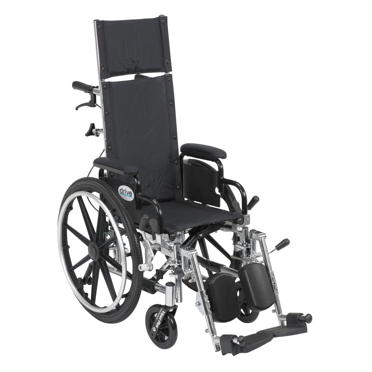 Drive Pediatric Viper Plus Reclining Wheelchair, three-quarter view facing right