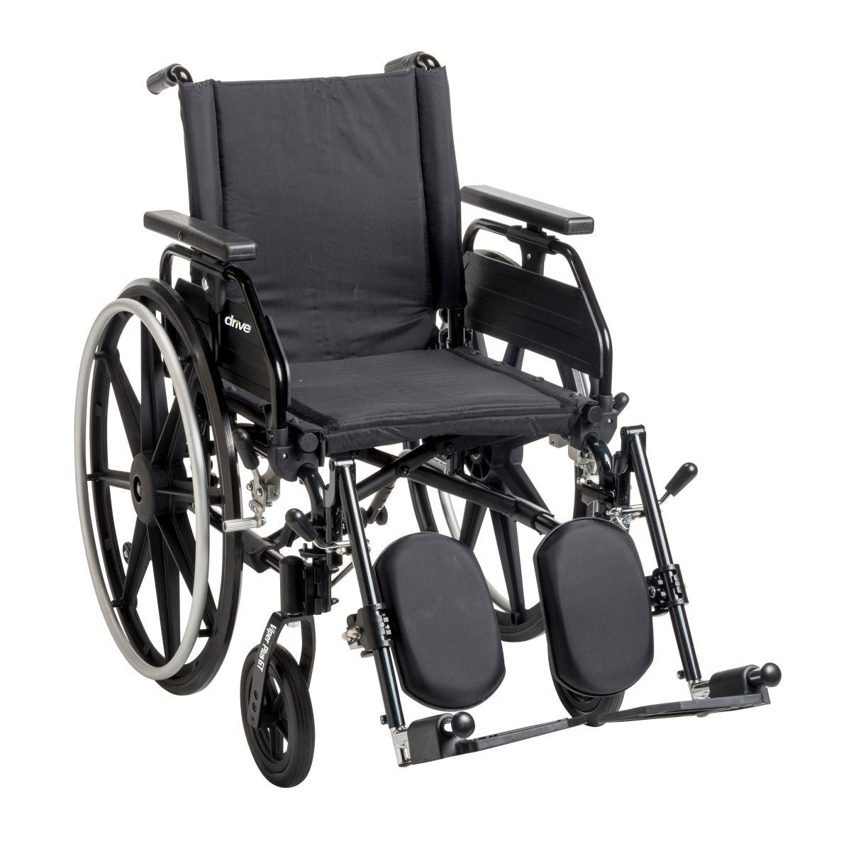 Drive Viper Plus GT Wheelchair with elevating legrests, three-quarter view facing right
