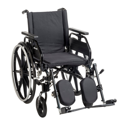 Drive Viper Plus GT Wheelchair with elevating legrests, three-quarter view facing right