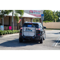 Harmar AL500HD installed on an SUV with the platform folded up for driving