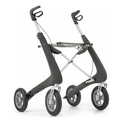 byACRE Nordic Pioneer Rollator, Granite Black, three-quarter front view