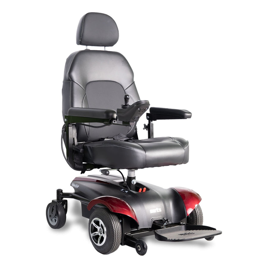 Merits Vision CF power wheelchair, three-quarter view facing right
