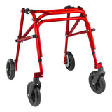 Klip gait trainer in red with the 8" front wheels