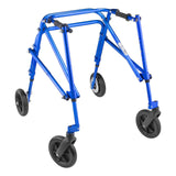 Klip gait trainer in blue with the 8" front wheels