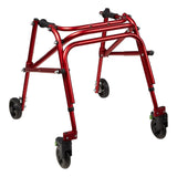 Red Klip with 5" front wheels from the side