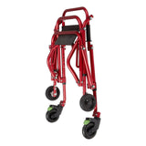A red Klip with seat folded flat