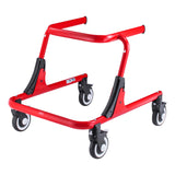 Circle Specialty Pivot gait trainer, medium size in red, the frame without accessories