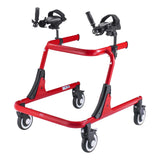 The forearm platforms add-on, with hand grips and arm straps, on a red Pivot