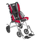 Circle Specialty Strive adaptive stroller in red, the color of the 12" and 14" sizes, shown without its basket