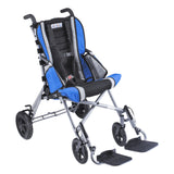 Strive adaptive stroller in blue, the color of the 16" and 18" sizes, shown without its basket
