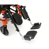 The swing-away elevating legrests with padded calf pads, which come with the Ziggo Pro