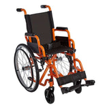 Circle Specialty Ziggo pediatric wheelchair, 12" seat, orange frame