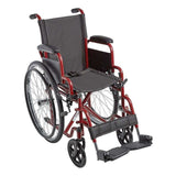 Ziggo wheelchair, 14" seat, red frame